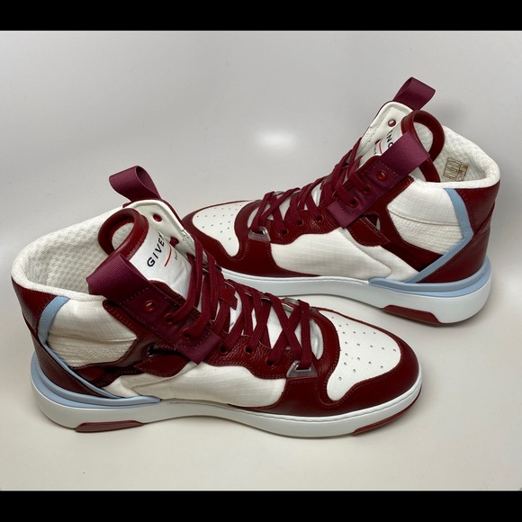 Givenchy Paris Logo Mesh Leather Off-White Street High-Top Fashion Sneakers NWT - Picture 8 of 14